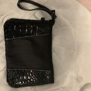 Black Wristlet With zipper Enclosure